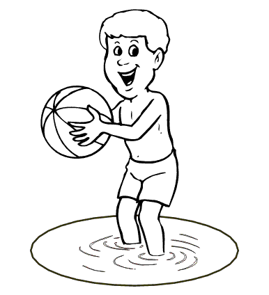 Craft Ideas  Children on Printable Coloring Page     Beach Boy   Crafts Ideas For Kids