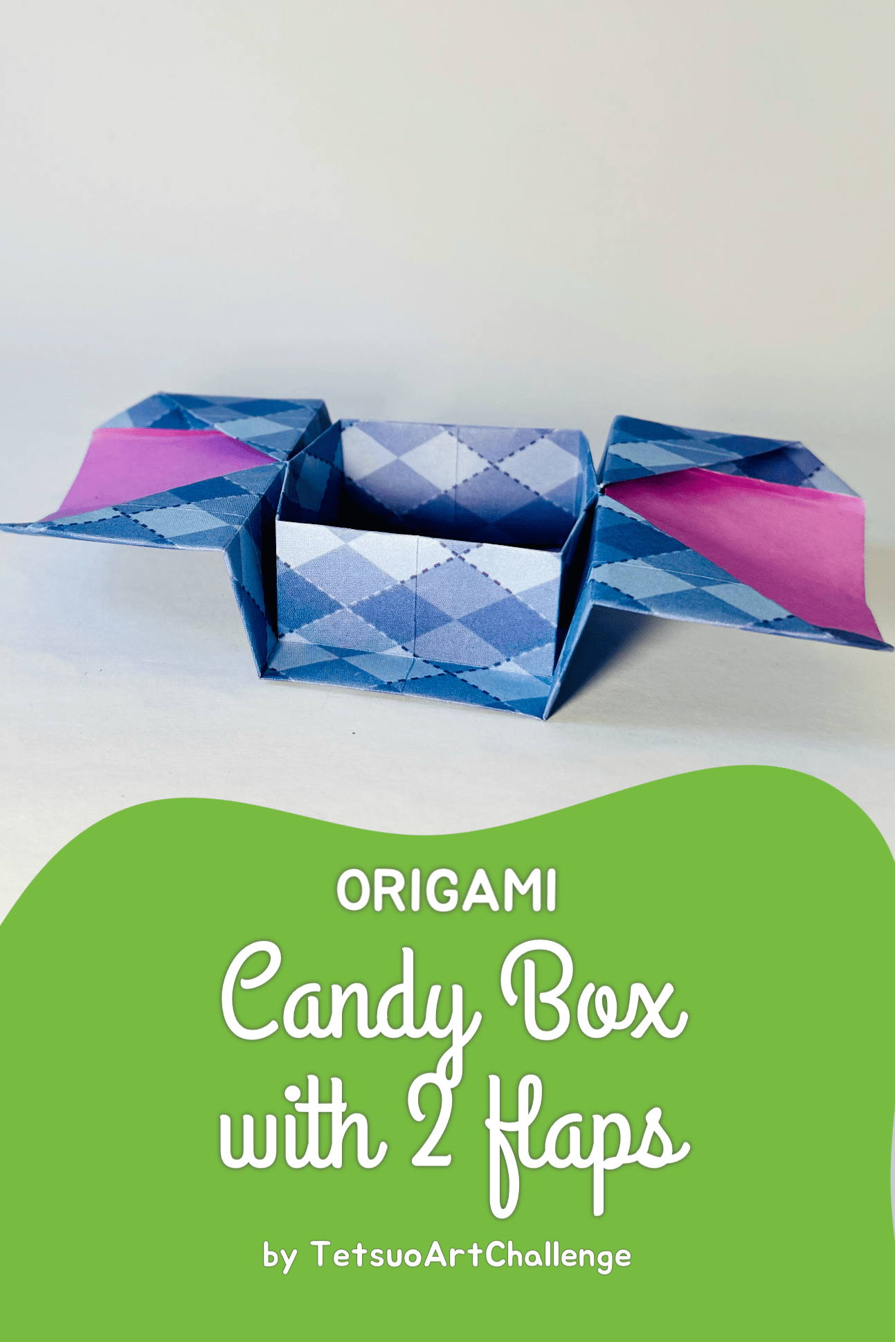 How to Make Origami Candy Box With 2 Flaps
