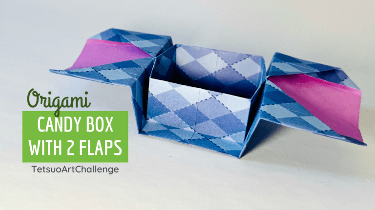 How to Make Origami Candy Box With 2 Flaps
