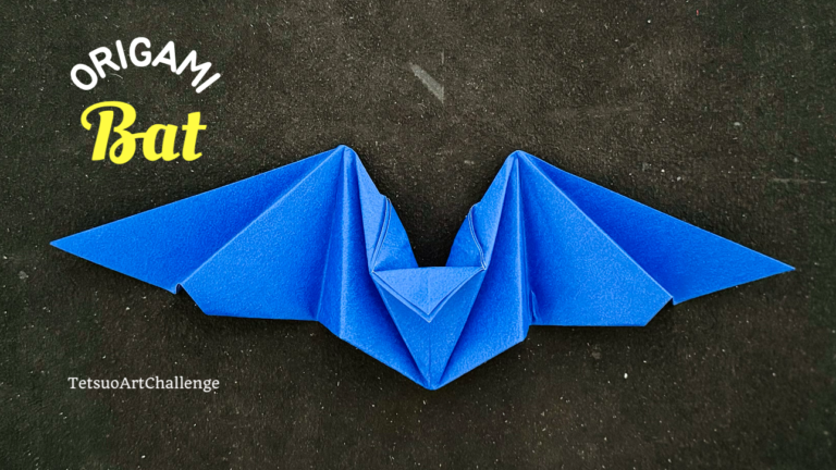 Easy origami bat for Halloween