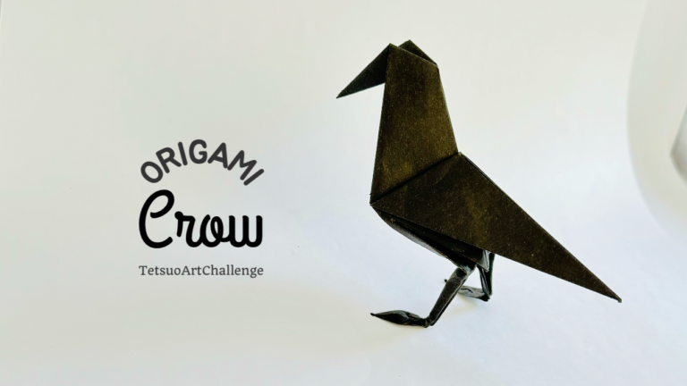 Origami crow Halloween decoration