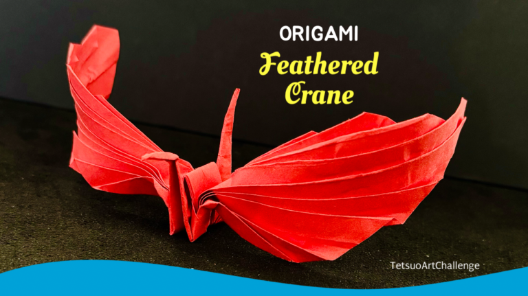 Step by Step How to Make Origami Feathered Crane | Amazing Paper Crane | Relaxing Origami