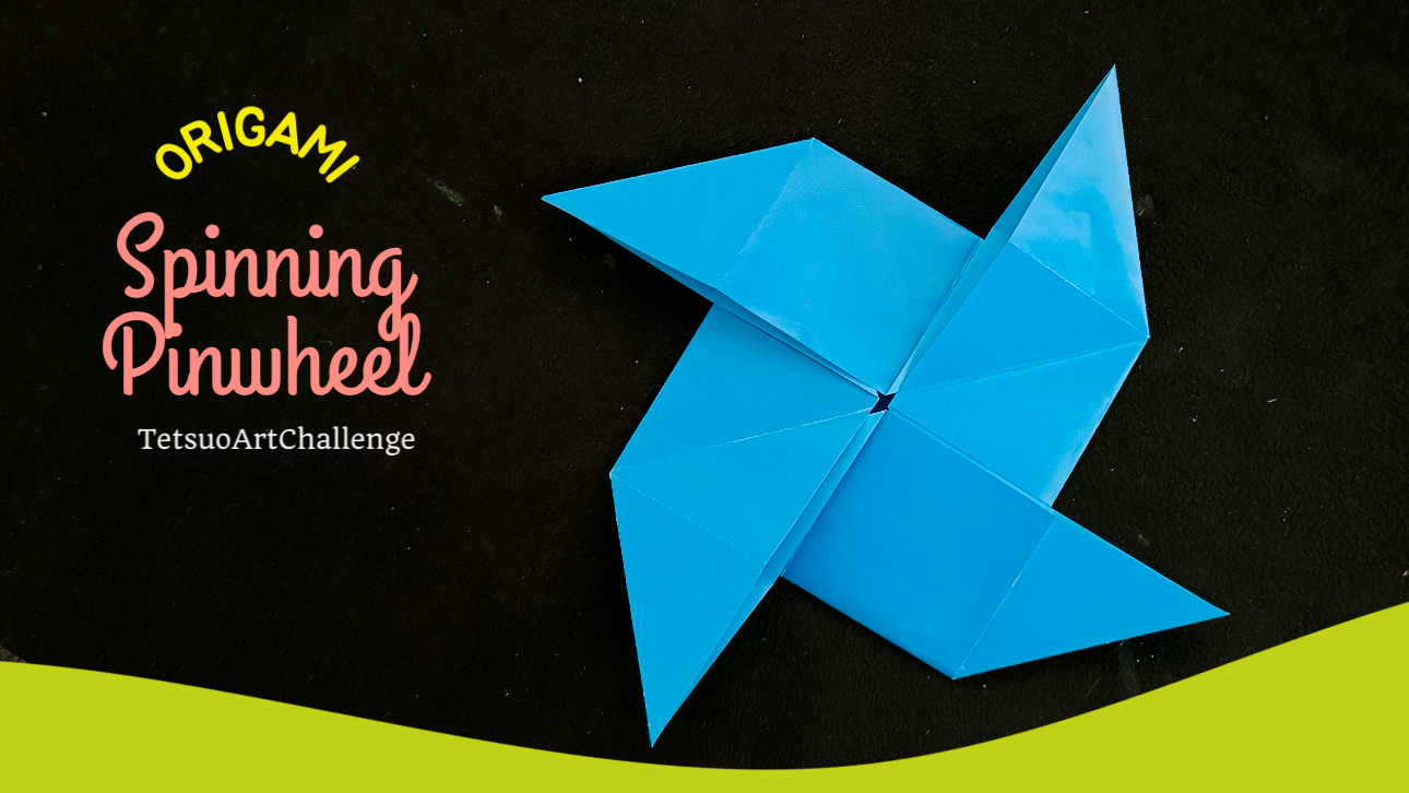 Origami Spinning Pinwheel Easy Basic | Paper Craft Tutorial