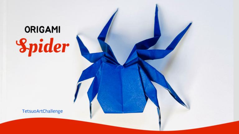 Origami spider Halloween craft