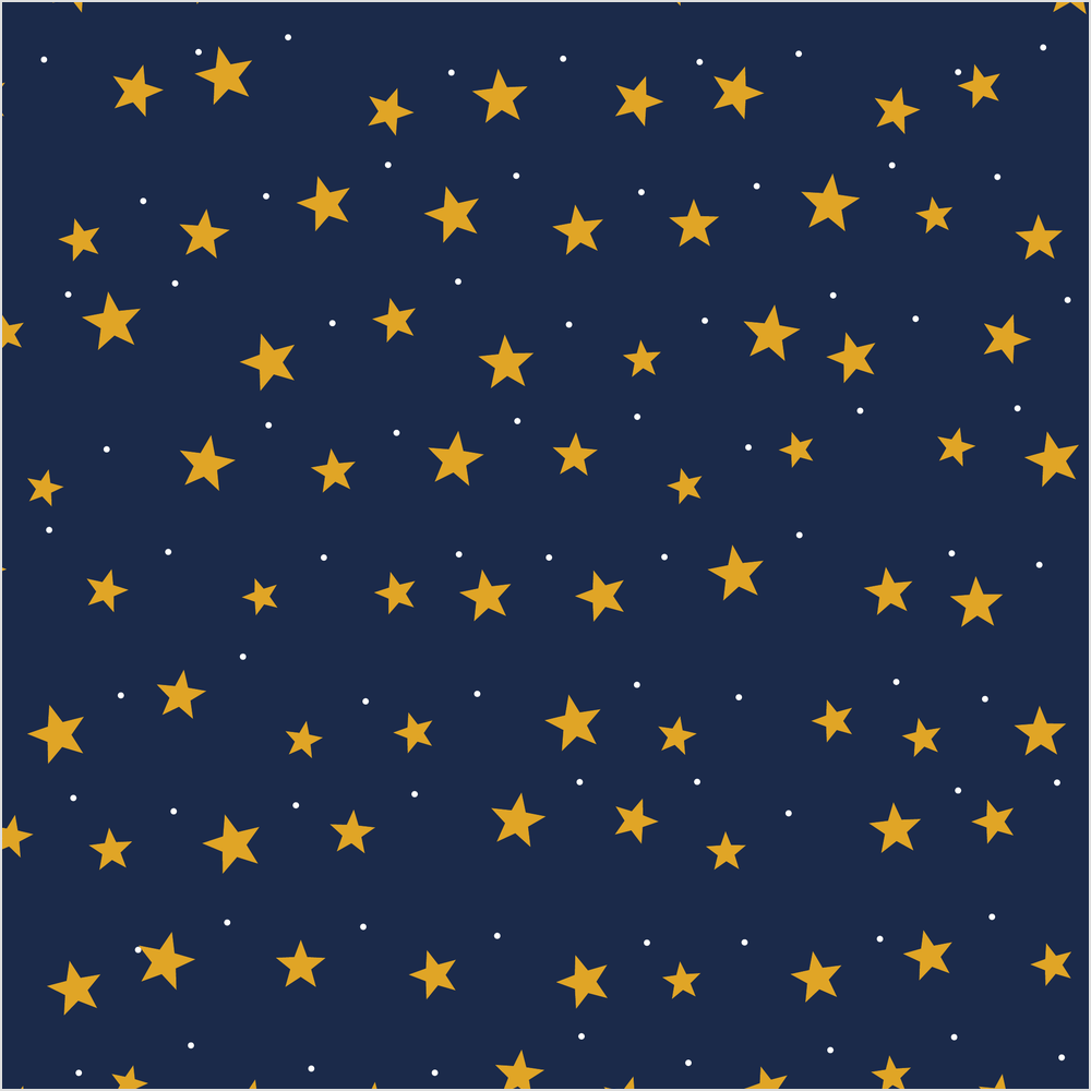 Free printable Christmas origami paper with gold stars on navy blue