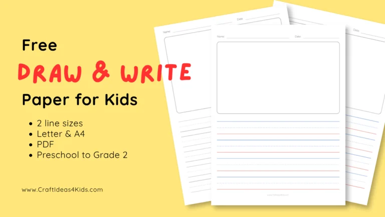 Free printable draw and write paper for kids