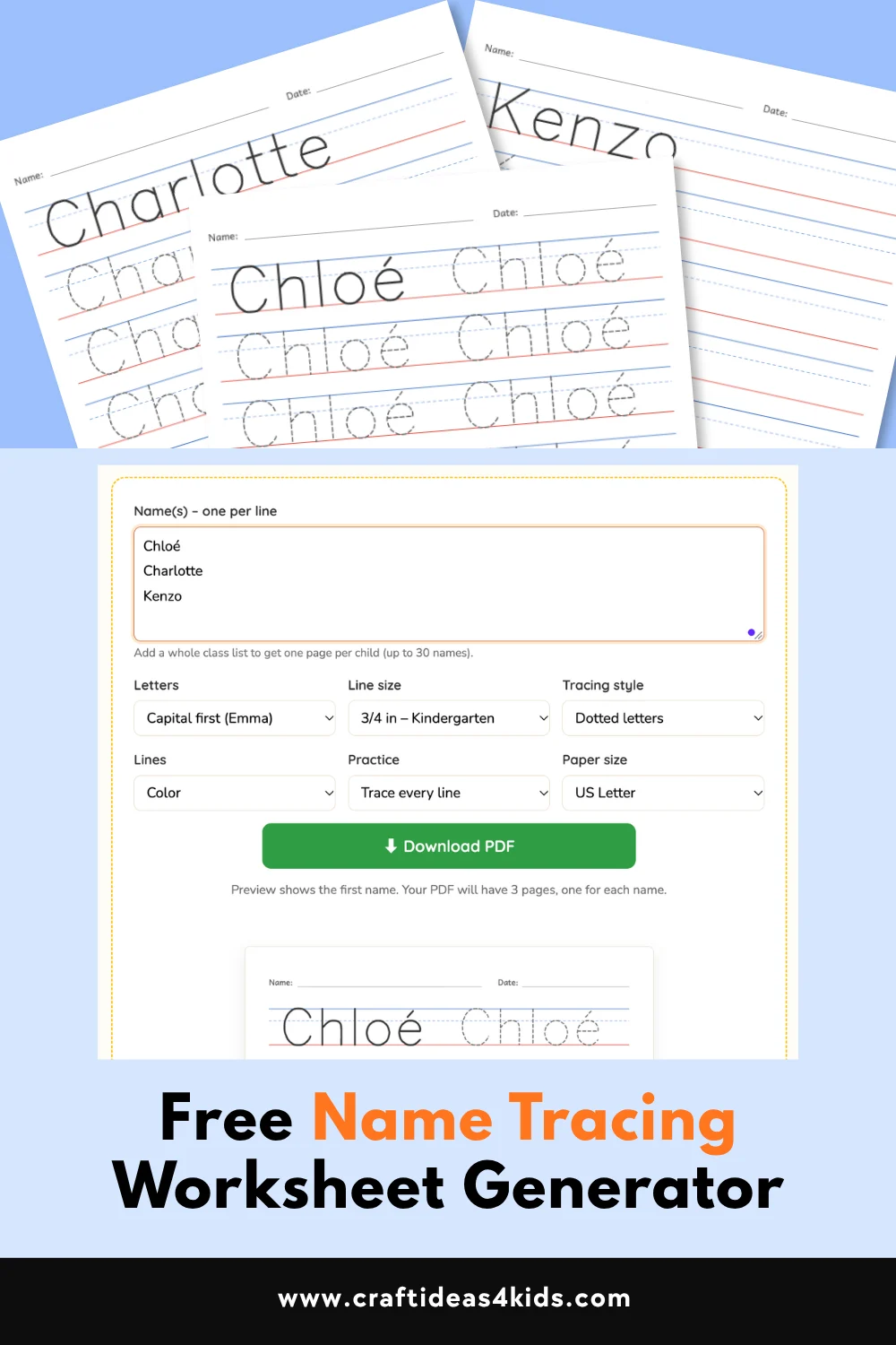 Name Tracing Generator
